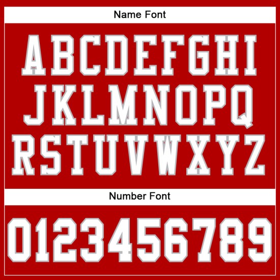 Custom Red White-Gray Mesh Authentic Football Jersey Custom Red White-Gray Mesh Authentic Football Jersey