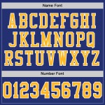 Custom Royal Gold-White Mesh Authentic Football Jersey